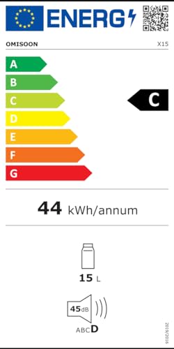 OMISOON 15.6L Nevera Portatil Electrica con Modo ECO, Nevera de Compresor Portátil Eléctrica, Refrigerador de Coche 12/24V DC, -20°C a 20°C para Hogar, Camping, Viajes
