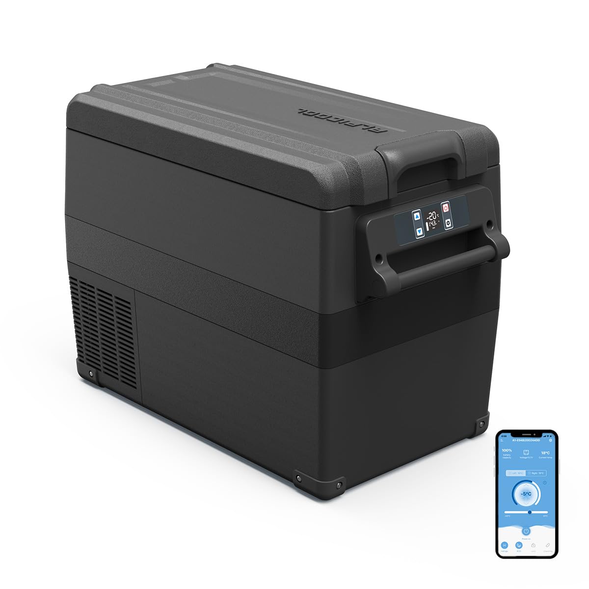 Alpicool NCF45 45L Nevera Portátil Eléctrica Refrigerador de Coche 12V 24V mini frigorífico CA 220v para Hogar, Camping, Viajes, Automóvil, 20ºC a 20ºC