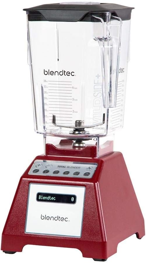 Blendtec Clasica Total Batidora Original - WildSide+ Jarra (2,66 L) - Grado de Poder Profesional - 6 Cyclos Pre-Programados - 10 Velocidades - Roja