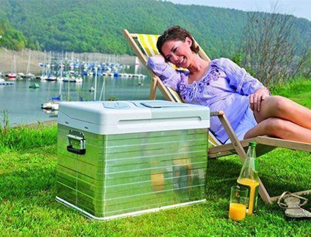Mobicool Q40 Nevera Eléctrica Portátil, Aluminio, 39 l, mini nevera para coche, camión, barco y autocaravana, 12 y 230 V