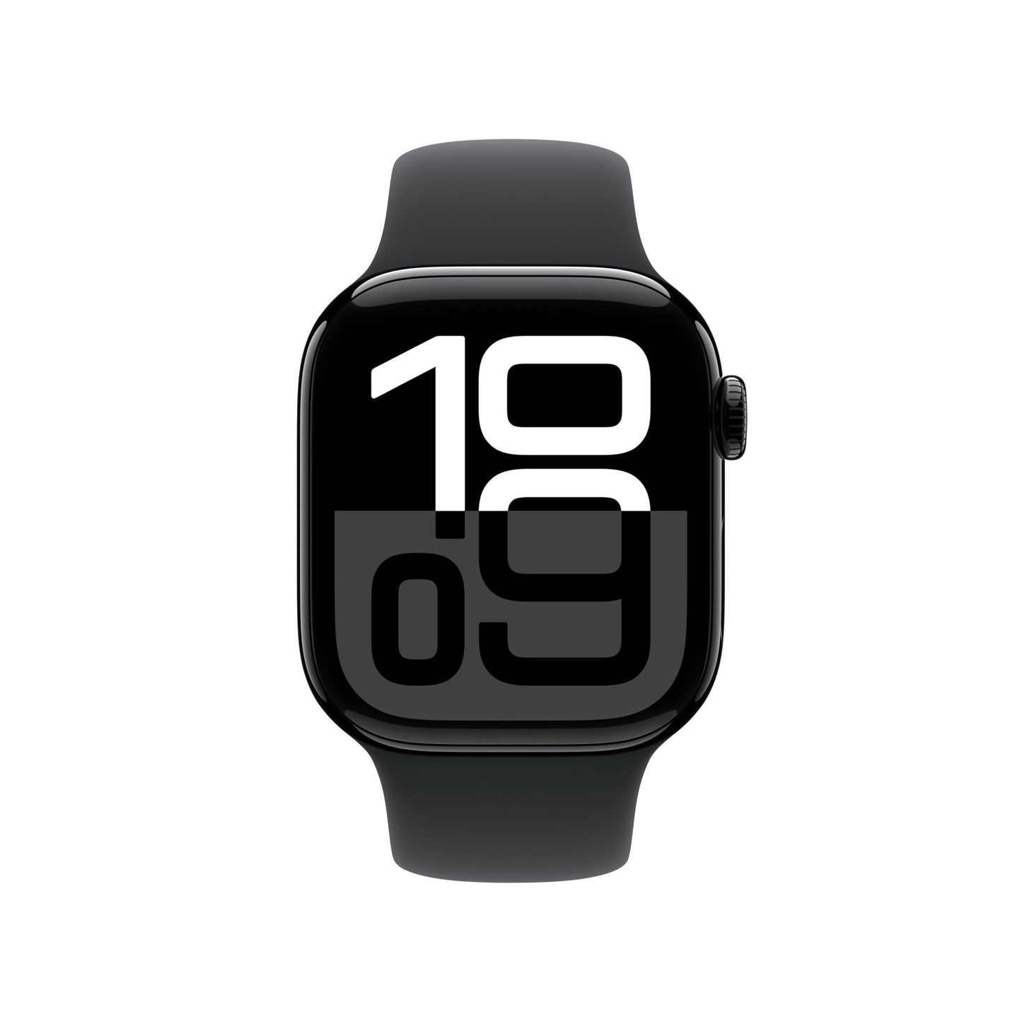 Apple Watch Series 10 GPS Smartwatch con Caja de Aluminio Negro Brillante de 42 mm y Correa Deportiva Negro - Talla M/L. Monitor de entreno, App ECG, Pantalla Retina Siempre Activa