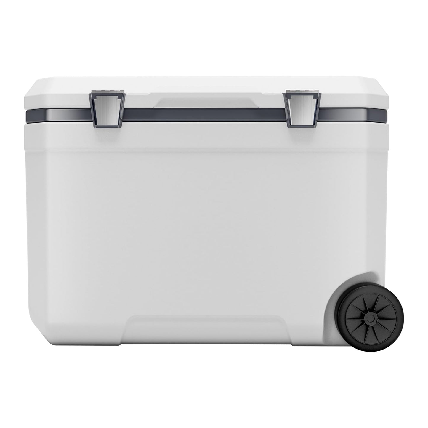 VEVOR Nevera Portátil con Ruedas de 45 Qt con Retención de Hielo con Asas Resistentes y Portavasos Enfriador Portátil Aislado de Material Rígido Liviano Adecuado para Pícnics Familiares, Viajes