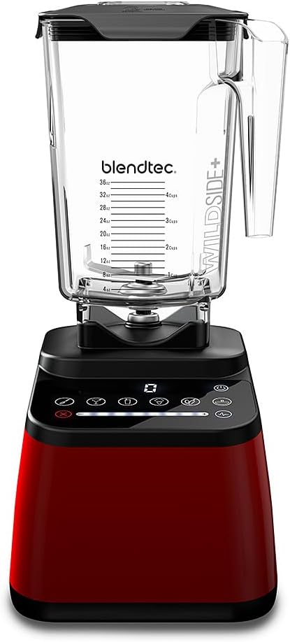 Blendtec Power Blender Designer 650, Color Rojo, 1560 W, 2.6 litros, Plástico Acero Inoxidable Tritan, 7 Velocidades