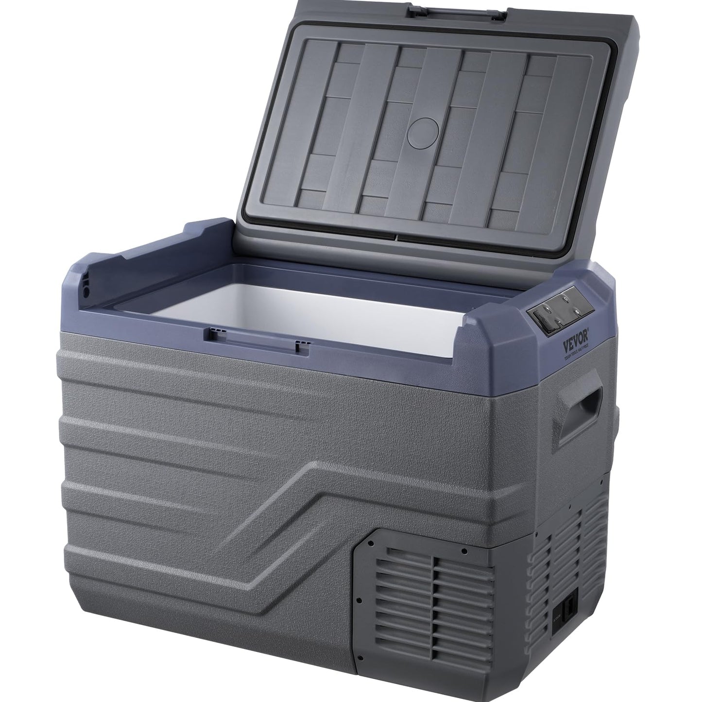 VEVOR Nevera de Compresión Portátil 37 L Mini Nevera para Coche 12/24V CC y 100-240V CA Caja Enfriadora de Zona Única Temperatura Ajustable de -20°C a 20°C para Camión Barco Casa 618 x 376 x 442 mm