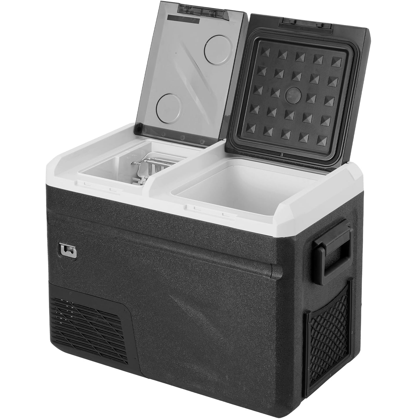VEVOR Refrigerador Portátil para Automóvil, con Función de Fabricación de Hielo, Doble Zona de 36 L, Temperatura Ajustable de -20~20 ℃, con Compresor para Acampar, Automóvil, 734 x 396 x 544 mm