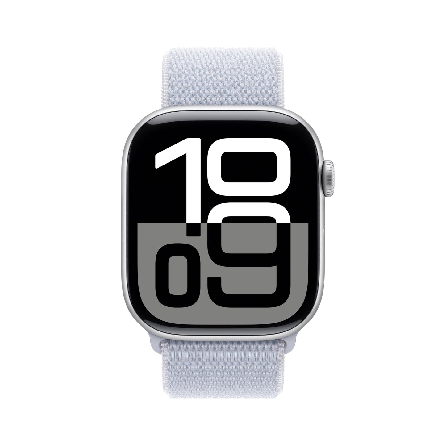Apple Watch Series 10 GPS Smartwatch con Caja de Aluminio Plata de 46 mm y Correa Loop Deportiva Azul Nube - Talla única. Monitor de entreno, App ECG y Neutro en Carbono