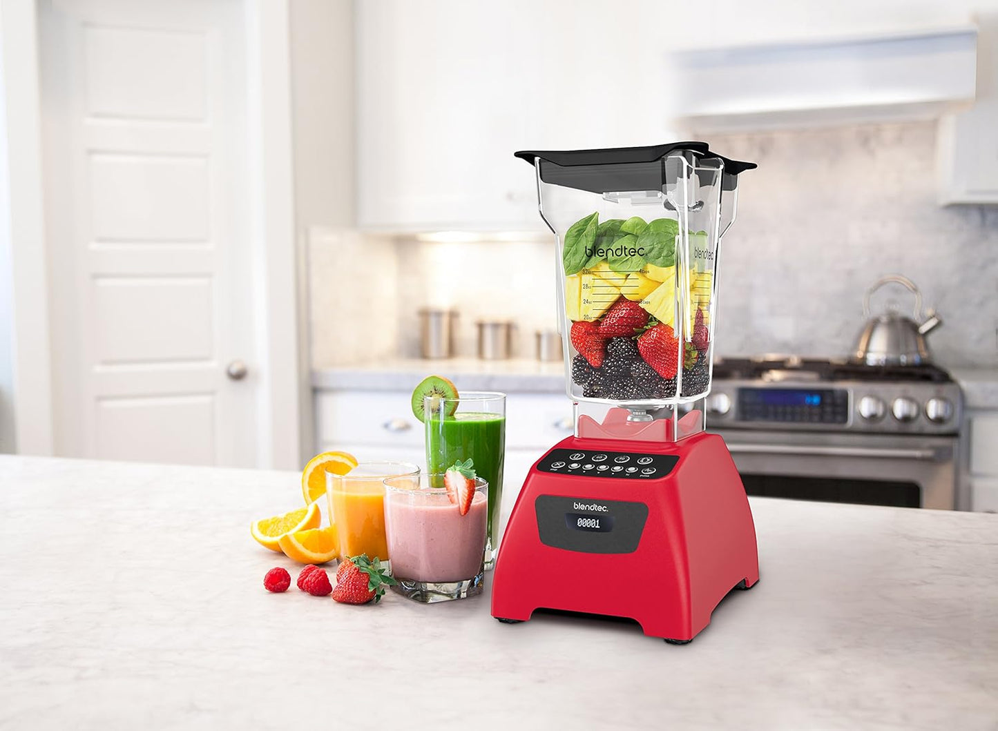 Blendtec France Kitchen 905751 Blendtec Power Classic 575 Poppy, 1560 W, 2 litros, rojo