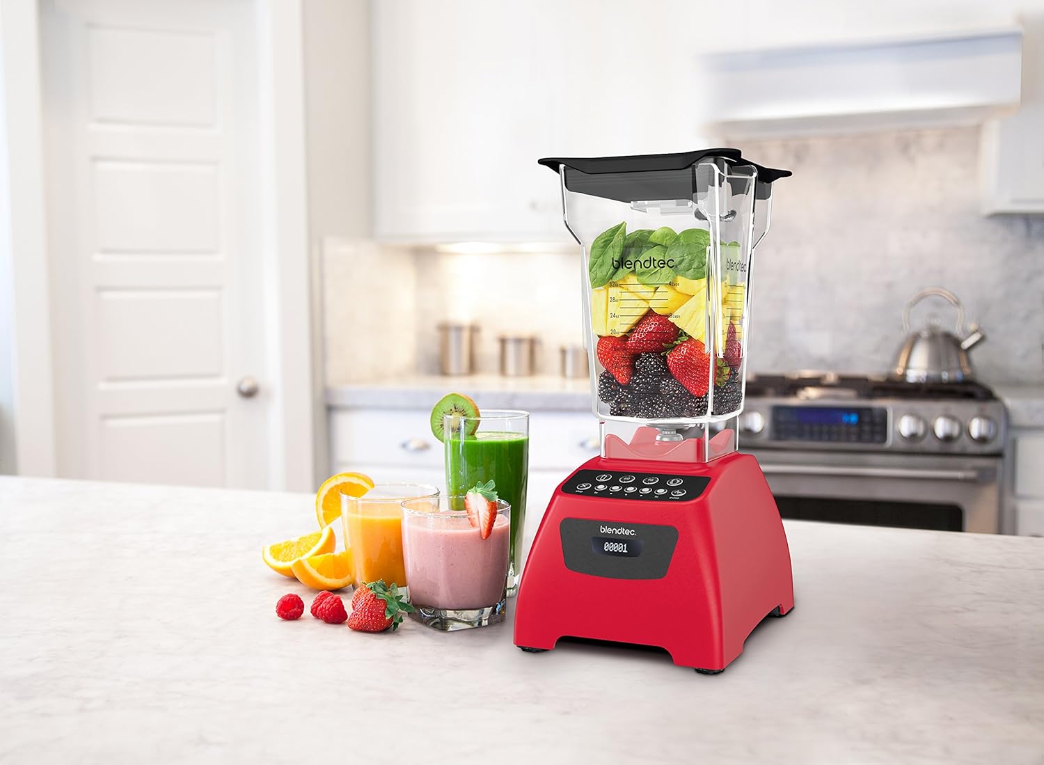 Blendtec France Kitchen 905751 Blendtec Power Classic 575 Poppy, 1560 W, 2 litros, rojo