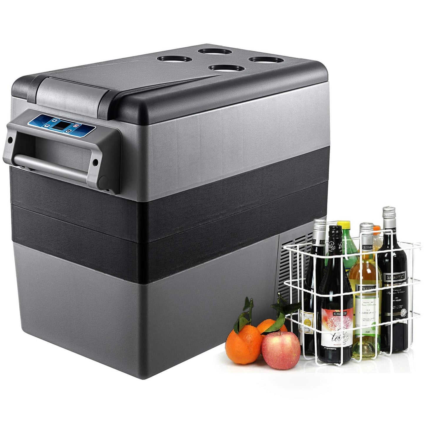 VEVOR Refrigerador para Coche 55 L Mini Caja del Congelador Caja Fresca Frigorífico Coche Nevera -20 a 10 Grados Centígrados para Camping Caravanas Picnics Festivales