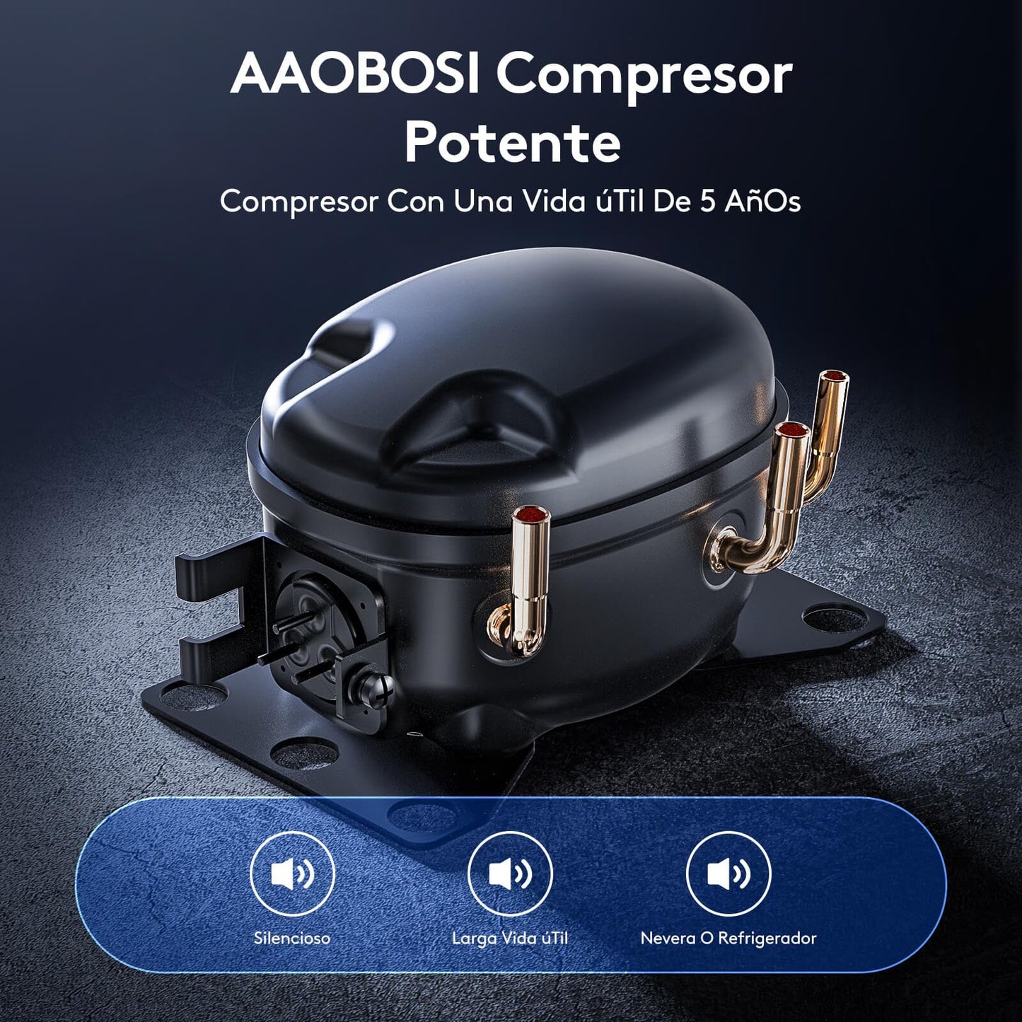 AAOBOSI Nevera Portatil 58L, Nevera 12V Compresor -20°C a 20°C, 12/24V DC y 100-240V AC Rugged Nevera para Coches, Casa, Viajes, Barco, Autocaravana, Camping y Pesca