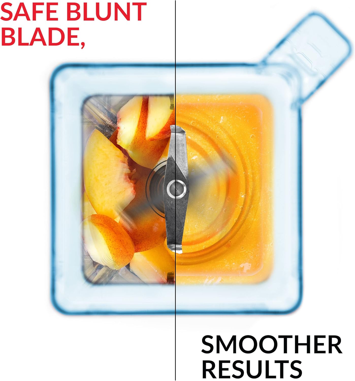Blendtec 40-612-62 - Tarro de cuatro lados (75 onzas), acero inoxidable, color azul