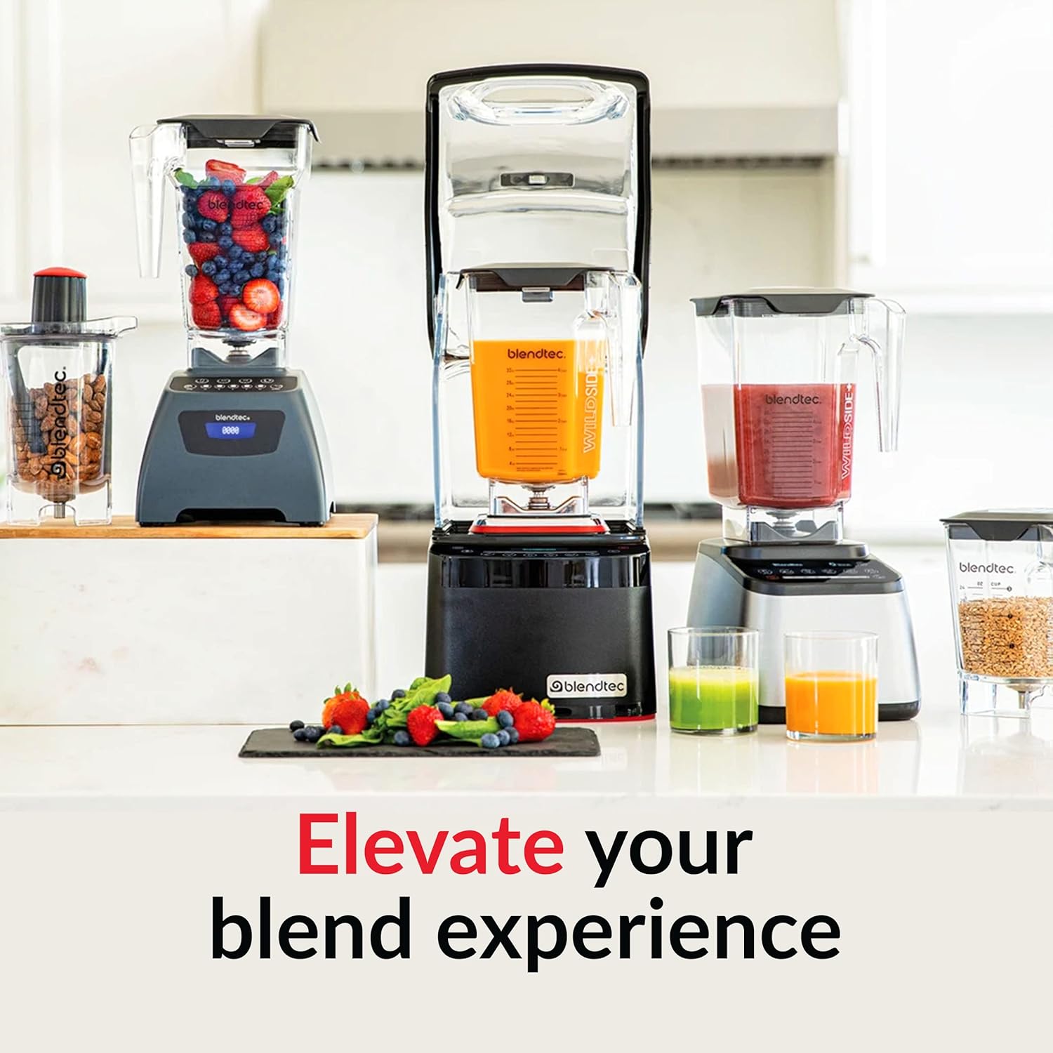 Blendtec 40-612-62 - Tarro de cuatro lados (75 onzas), acero inoxidable, color azul