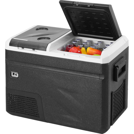 VEVOR Refrigerador Portátil para Automóvil, con Función de Fabricación de Hielo, Doble Zona de 36 L, Temperatura Ajustable de -20~20 ℃, con Compresor para Acampar, Automóvil, 734 x 396 x 544 mm